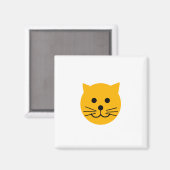 かわいい黄色い猫 マグネット (正面/裏面)