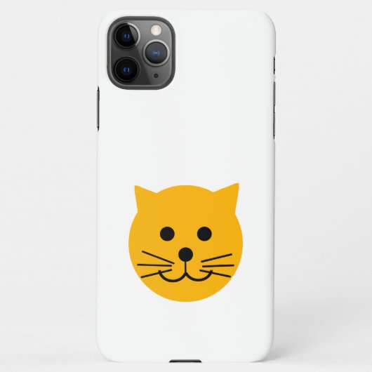 かわいい黄色い猫 iPhoneケース (裏面)