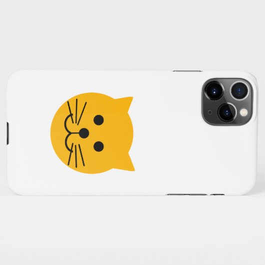 かわいい黄色い猫 iPhoneケース (裏面横)