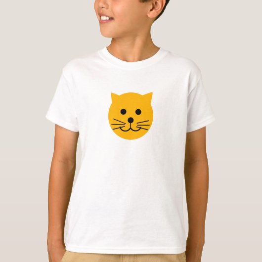 かわいい黄色い猫 Tシャツ (正面)