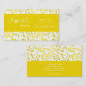 かわいい黄色い秋のフルーツの名刺 名刺 (正面/裏面)