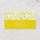 かわいい黄色い秋のフルーツの名刺 名刺 (裏面)