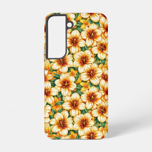 かわいい黄色い花 SAMSUNG GALAXYケース (裏面)