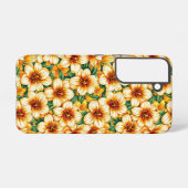 かわいい黄色い花 SAMSUNG GALAXYケース (裏面横)