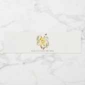 かわいい黄色い葉の服ベビーシャワー ペットボトルラベル (シングルラベル)