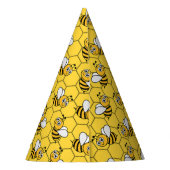 かわいい黄色い蜂とひまわりの1st Bee-Day 誕生日 パーティーハット (裏面)