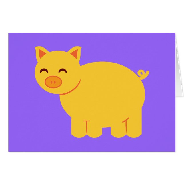 かわいい黄色い豚 (正面横)