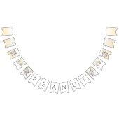 かわいい黄色い象の風船ベビーシャワー バンティングフラッグ (全)