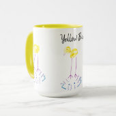 かわいい黄色い鳥-お洒落な- マグカップ (正面左)