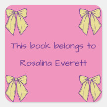 かわいい黄色とピンクの弓ガールズ名キッズ