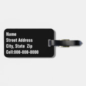 かわいい黄色と灰色のアヒルの写真カスタム ラゲッジタグ (裏面横)