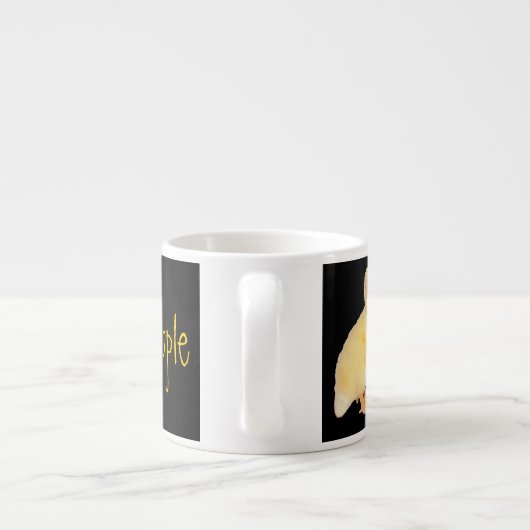 かわいい黄色と灰色のアヒルの写真 エスプレッソカップ (裏面)