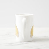 かわいい黄色と灰色のアヒルの写真 ボーンチャイナマグカップ (裏面)