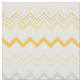 かわいい黄色と白のイカットの山型 ファブリック (クローズアップ)