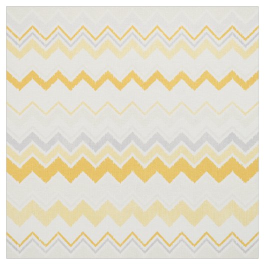 かわいい黄色と白のイカットの山型 ファブリック (見本)