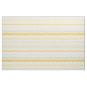 かわいい黄色と白のイカットの山型 ファブリック (ファットクウォーター)