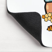 かわいい黄色と青のワードアートを楽しむ マウスパッド (コーナー)