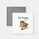 かわいい黄色と青のワードアートを楽しむ マグネット (正面/裏面)