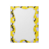 かわいい黄色と黒ビー ノートパッド (回転)