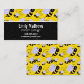 かわいい黄色と黒ビー 名刺 (正面/裏面)