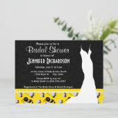 かわいい黄色と黒ビー 招待状 (スタンド正面)