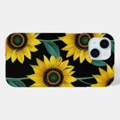 かわいい黄色のひまわり柄 Case-Mate iPhoneケース (裏面 (横))