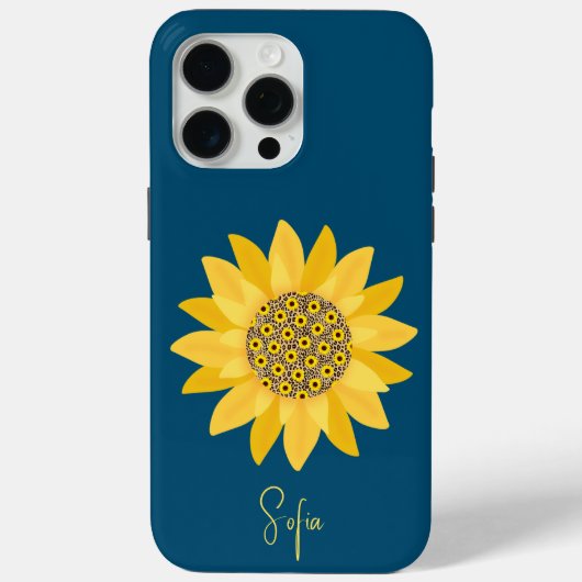 かわいい黄色のひまわり 花の母の日 Case-Mate iPhoneケース (裏面)