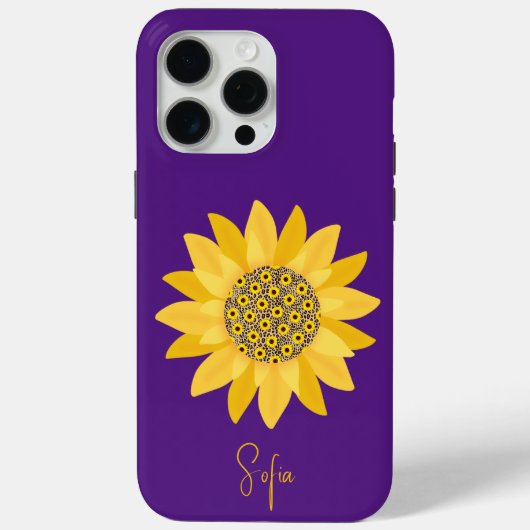 かわいい黄色のひまわり 花の母の日 Case-Mate iPhoneケース (裏面)