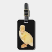 かわいい黄色のアヒルの子どもの旅のバディ写真 ラゲッジタグ (正面縦)