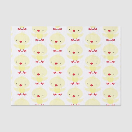 かわいい黄色のアヒル |イースター 薄葉紙 (正面)