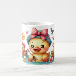 かわいい黄色のアヒル コーヒーマグカップ