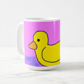 かわいい黄色のアヒル コーヒーマグカップ (正面左)