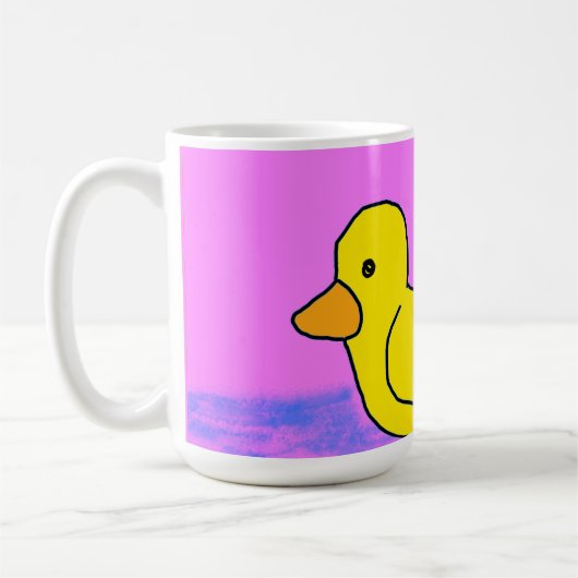 かわいい黄色のアヒル コーヒーマグカップ (左)