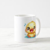 かわいい黄色のアヒル コーヒーマグカップ (正面右)