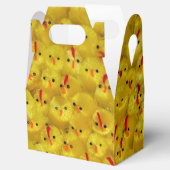 かわいい黄色のイースターチックスのパターンの好意ボックス フェイバーボックス (オープン)