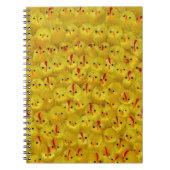 かわいい黄色のイースターチックス明るいパターン ノートブック (正面)