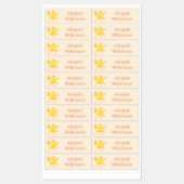 かわいい黄色のカナリアのキャラクター オリジナルグッズ ラベル (シート)