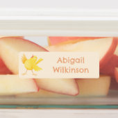 かわいい黄色のカナリアの鳥の漫画パーソナライズされた ラベル (貼付)