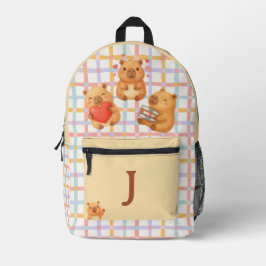 かわいい黄色のカピバラ オーダーメイド プリントバックパック