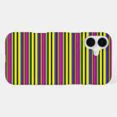 かわいい黄色のカラフルなストライプ iPhoneケース (裏面横)