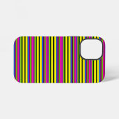 かわいい黄色のカラフルなストライプ iPhoneケース (裏面横)