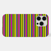 かわいい黄色のカラフルなストライプ iPhoneケース (裏面横)