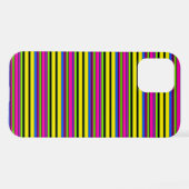 かわいい黄色のカラフルなストライプ iPhoneケース (裏面横)