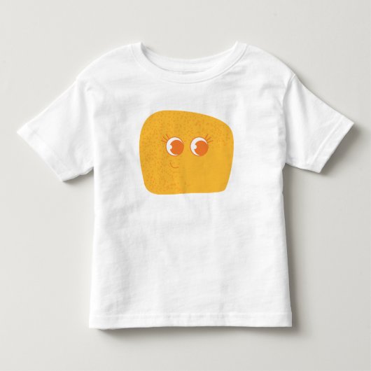 かわいい黄色のカワイイデザイン トドラーTシャツ (正面)