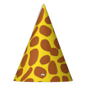 かわいい黄色のキリンの肌のシームレスなパターン パーティーハット (左)