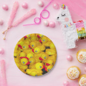 かわいい黄色のゴムダッキー（アヒルちゃん） ペーパープレート (パーティー)