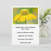 かわいい黄色のスニーズウィードの落書き 招待状 (スタンド正面)