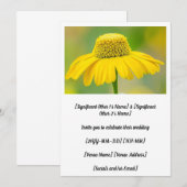 かわいい黄色のスニーズウィードの落書き 招待状 (正面/裏面)