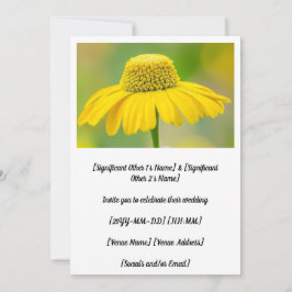 かわいい黄色のスニーズウィードの落書き 招待状