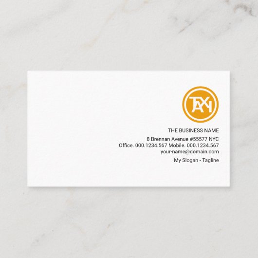 かわいい黄色のタクシー信号タクシー運転手 名刺 (裏面)